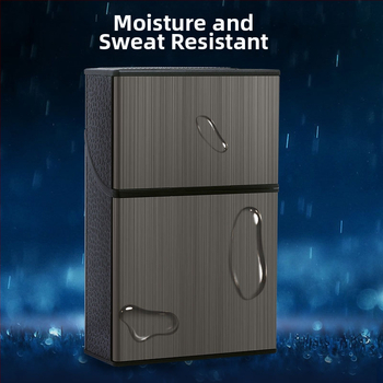 8004B Θήκη τσιγάρων με διπλό ανοιχτό καπάκι, μεταλλική, ανθεκτική στη συμπίεση, ανθεκτική στην υγρασία, ανθεκτική στον ιδρώτα, συρόμενη, διπλής χρήσης, πλαίσιο έλξης καλωδίων, μεγάλη χωρητικότητα