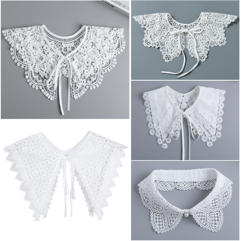 Hanfu felhővállú Ming-mintás kendő csipke derékgallérral, mindenféle egyezéssel, üreges gallérral, lányka kiegészítőkkel, kis kendő, kis állógallérral