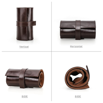 Europietiškos ir amerikietiškos karvės odos langinės, 7 dalių laikrodžių laikymo dėžutė, retro stiliaus, patogi, dulkėms atspari, įbrėžimams atspari odinė laikrodžių dėžutė.