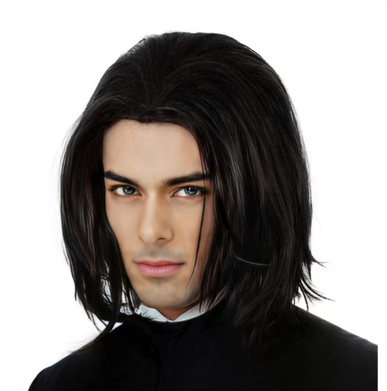 Περούκα Cosplay Ανδρικά Μεσαίου Μεγέθους Κοντά Ίσια Μαλλιά Vincent Vega Στηρίγματα Σκηνής Παράστασης Χτένισμα Κοστούμι