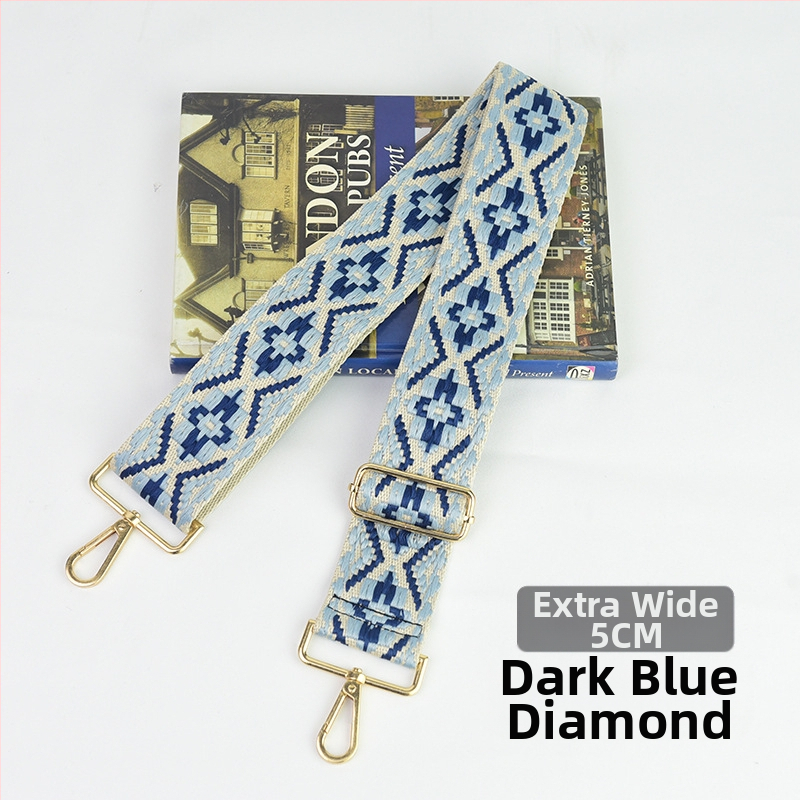 Rankinė per petį su itin plačiais aksesuarais, spalvinga rankinė, storas dirželis, ilgas pakaitinis dirželis, reguliuojamas universalus krepšys per petį