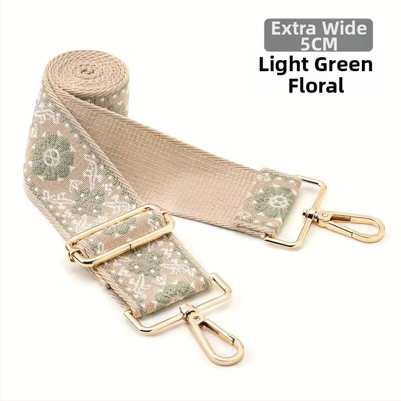 Rankinė per petį su itin plačiais aksesuarais, spalvinga rankinė, storas dirželis, ilgas pakaitinis dirželis, reguliuojamas universalus krepšys per petį