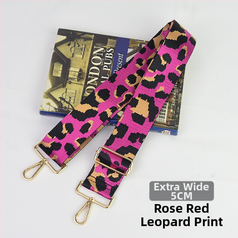 Rankinė per petį su itin plačiais aksesuarais, spalvinga rankinė, storas dirželis, ilgas pakaitinis dirželis, reguliuojamas universalus krepšys per petį