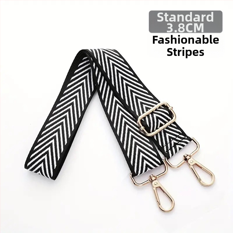 Rankinė per petį su itin plačiais aksesuarais, spalvinga rankinė, storas dirželis, ilgas pakaitinis dirželis, reguliuojamas universalus krepšys per petį