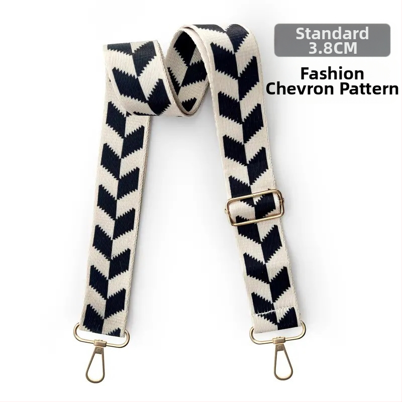 Rankinė per petį su itin plačiais aksesuarais, spalvinga rankinė, storas dirželis, ilgas pakaitinis dirželis, reguliuojamas universalus krepšys per petį