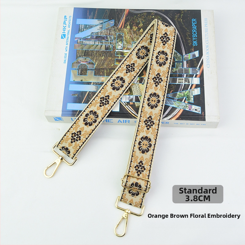 Rankinė per petį su itin plačiais aksesuarais, spalvinga rankinė, storas dirželis, ilgas pakaitinis dirželis, reguliuojamas universalus krepšys per petį