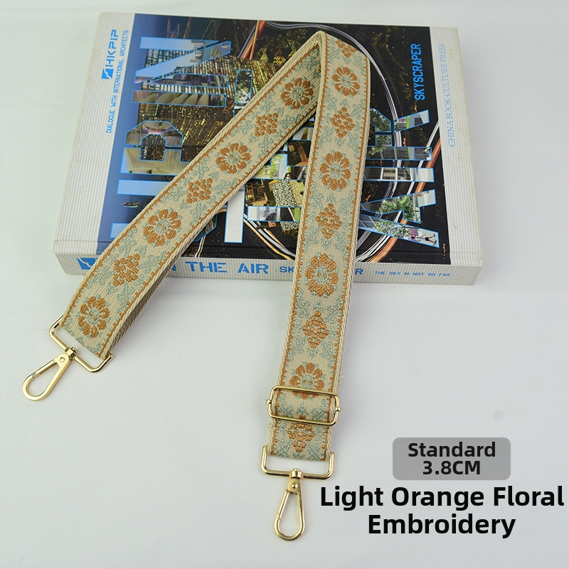 Rankinė per petį su itin plačiais aksesuarais, spalvinga rankinė, storas dirželis, ilgas pakaitinis dirželis, reguliuojamas universalus krepšys per petį