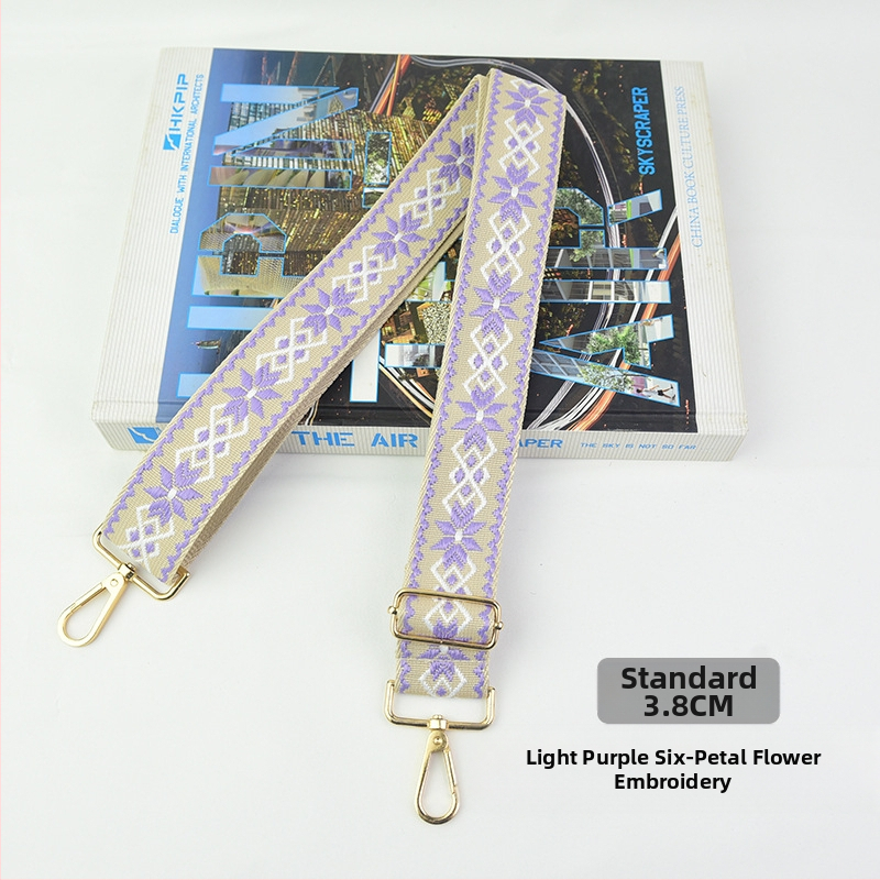 Rankinė per petį su itin plačiais aksesuarais, spalvinga rankinė, storas dirželis, ilgas pakaitinis dirželis, reguliuojamas universalus krepšys per petį