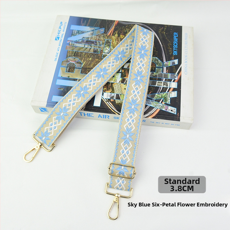 Rankinė per petį su itin plačiais aksesuarais, spalvinga rankinė, storas dirželis, ilgas pakaitinis dirželis, reguliuojamas universalus krepšys per petį