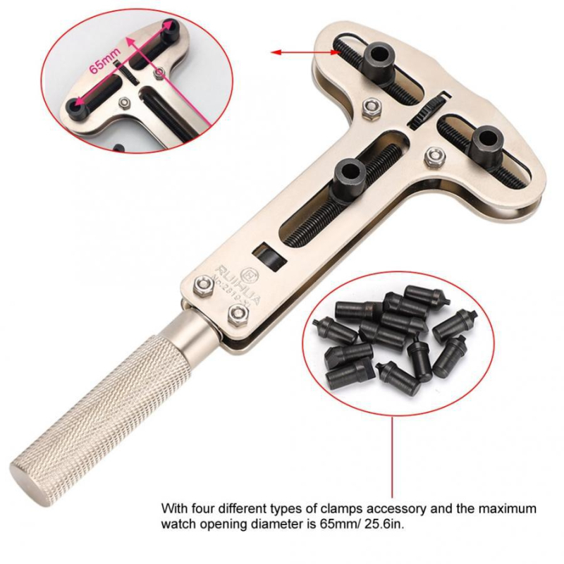 Nástroj na opravu hodiniek, otvárač hodiniek, extra veľký trojnohý otvárač hodiniek č. 2819, extra veľký trojnohý otvárač hodiniek