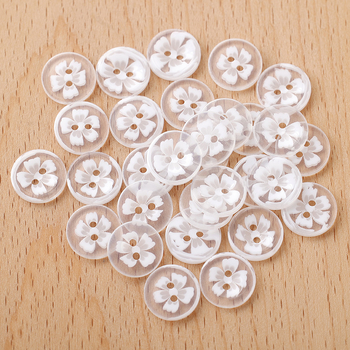 Петлистно цвете от смола, прозрачно кръгло копче, риза, пуловер, палто, ветроустойчива яке, декоративна катарама за ръчно шиене на едро