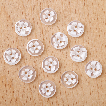 Петлистно цвете от смола, прозрачно кръгло копче, риза, пуловер, палто, ветроустойчива яке, декоративна катарама за ръчно шиене на едро