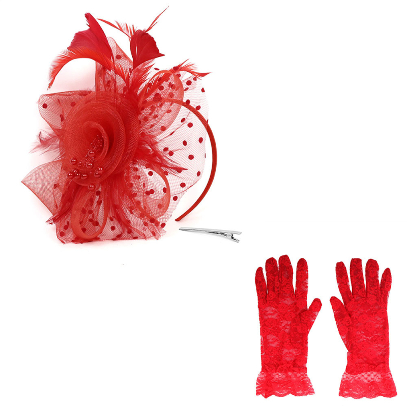 Európai és amerikai hajdíszek, menyasszony, toll, virág, hálós hajcsat, kis svájcisapka, ruha, cheongsam kiegészítők, kesztyű, nyaklánc szett