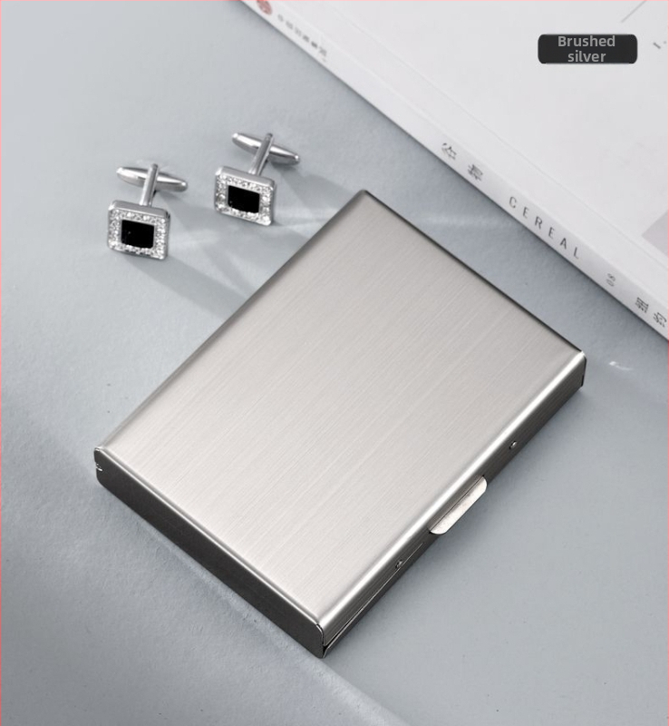 Uus 2024 roostevabast terasest kaardiümbris, magnetiline vargusvastane rahakott, mini lihtne kõrgekvaliteediline roostevabast terasest kaardiümbris, kaartide komplekt hulgimüügist