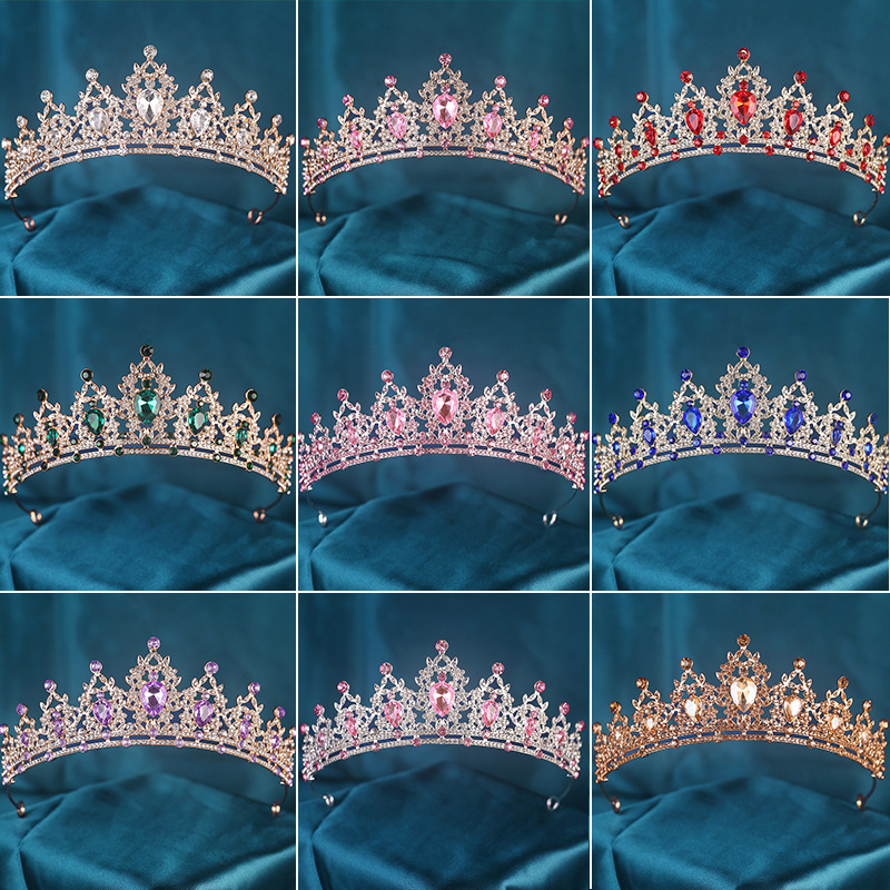 Euroopa ja Ameerika piiriülene luksuslik elegantne sulamist pruudi kroonteemantpulmarõivad sünnipäevapeole kroonprintsessile mõeldud juukseaksessuaarid