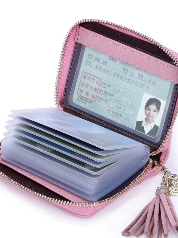 Antimagnetizavimo kortelių laikiklis vyrams ir moterims, užtrauktukas, kelių kortelių banko kortelių laikiklis, didelės talpos, mažas vairuotojo pažymėjimo kortelių laikiklis, piniginė