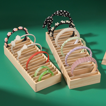 Tömörfa fejpántos tároló állvány, ékszertálca, fejpántos kijelző állvány, karkötő ékszertálca, kelléktartó állvány