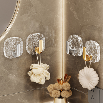 Ütésmentes Glacier mintás akasztó konyhai tárolóállvány spatulatartó fürdőszobai akasztó fali tárolóragasztó