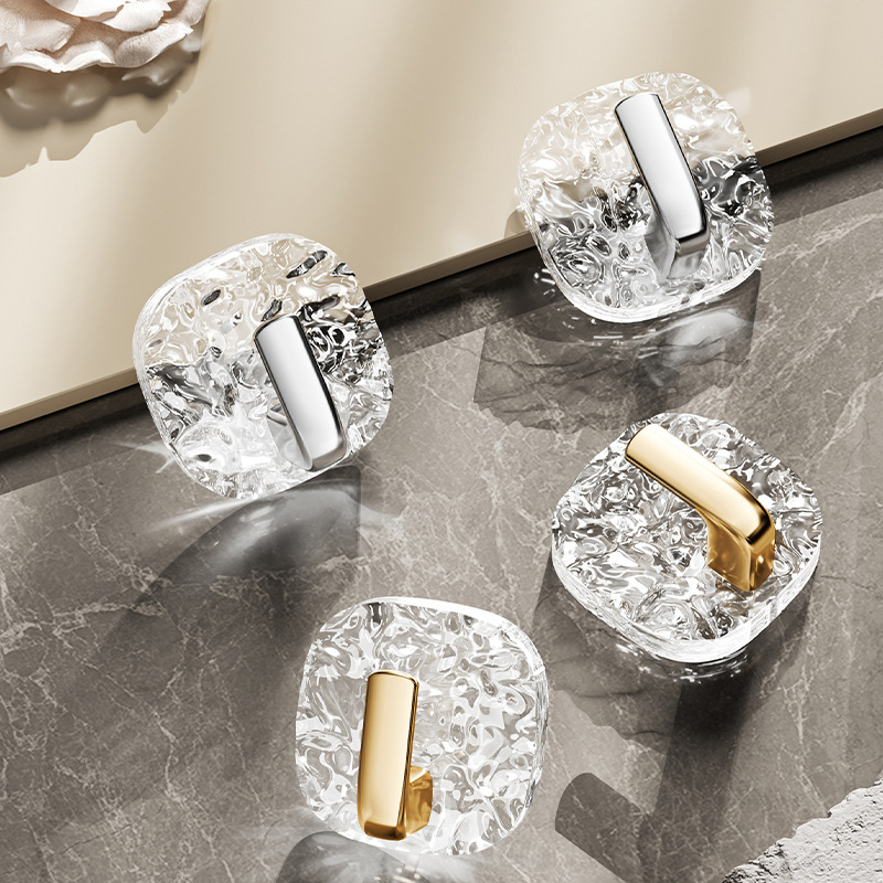 Ütésmentes Glacier mintás akasztó konyhai tárolóállvány spatulatartó fürdőszobai akasztó fali tárolóragasztó