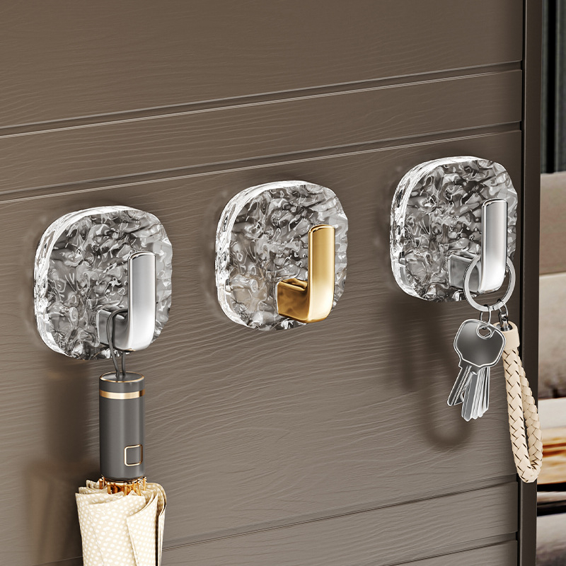 Ütésmentes Glacier mintás akasztó konyhai tárolóállvány spatulatartó fürdőszobai akasztó fali tárolóragasztó