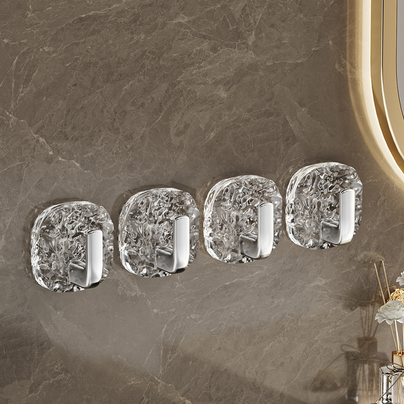 Ütésmentes Glacier mintás akasztó konyhai tárolóállvány spatulatartó fürdőszobai akasztó fali tárolóragasztó