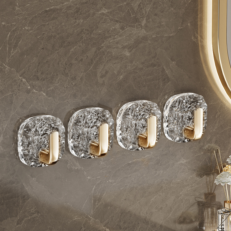 Ütésmentes Glacier mintás akasztó konyhai tárolóállvány spatulatartó fürdőszobai akasztó fali tárolóragasztó