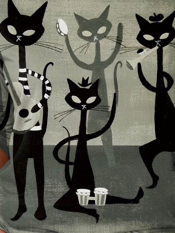 Amazon tavaszi és őszi hosszú ujjú, nyomtatott, kerek nyakú póló