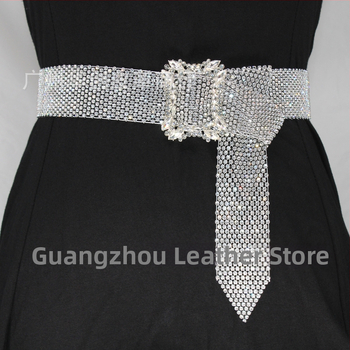 Gyári közvetlen értékesítésű új női édes gyémánt öv, 11 soros, teljes strasszos berakásos divatos öv ruházati övvel, nagykereskedelemben