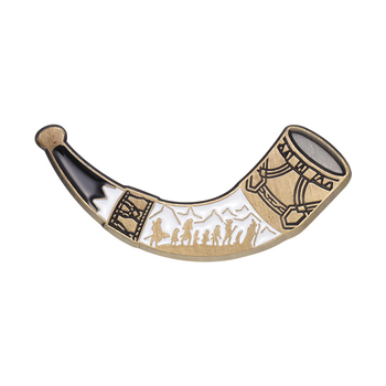 Európai és amerikai kreatív film- és televíziós perifériák, ötvözet bross, személyre szabott filmkellékek, kürtmodellező jelvény, kreatív, határokon átnyúló kiegészítők