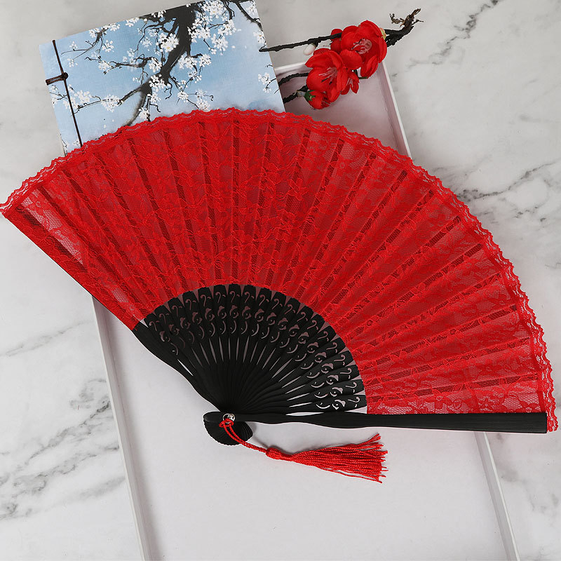 Euroopa stiilis printsess pitsist kokkupandav lehvik antiikne käsitöökingituslehv Lolita aksessuaaride tantsulehvikute põlvkonna allikatootjad