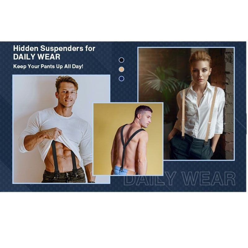 Férfi harisnyatartó, láthatatlan harisnyatartó, sétaharisnyatartó, alsónemű harisnyatartó, kültéri séta, 15 szín, opcionális egyrészes szállítás