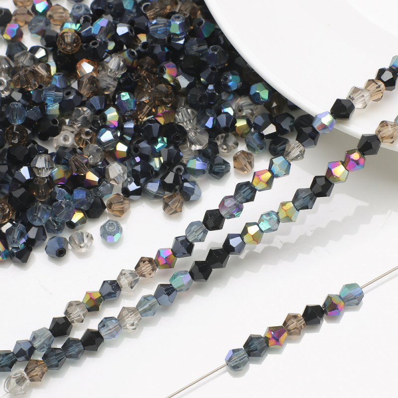 Piiriülesed uued kristallteravad helmed 4MM kontrastset värvi teemantklaashelmed isetegemise ehete aksessuaarid lahtised helmed ripatsmaterjal