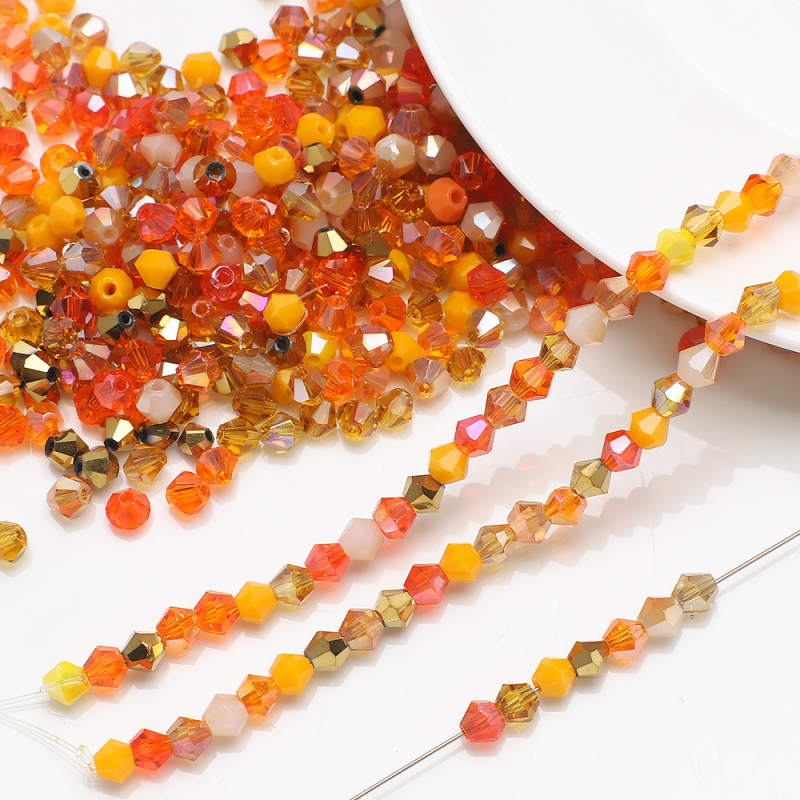 Piiriülesed uued kristallteravad helmed 4MM kontrastset värvi teemantklaashelmed isetegemise ehete aksessuaarid lahtised helmed ripatsmaterjal