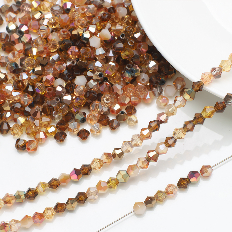 Piiriülesed uued kristallteravad helmed 4MM kontrastset värvi teemantklaashelmed isetegemise ehete aksessuaarid lahtised helmed ripatsmaterjal