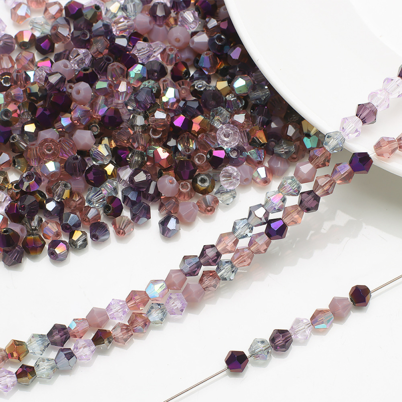 Piiriülesed uued kristallteravad helmed 4MM kontrastset värvi teemantklaashelmed isetegemise ehete aksessuaarid lahtised helmed ripatsmaterjal