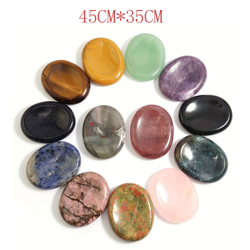 Kuum murekivi Värviline unustav murekivi Looduslik kristall Pöidlamassaaži kraapimiskivi Värviline pöidlakivi