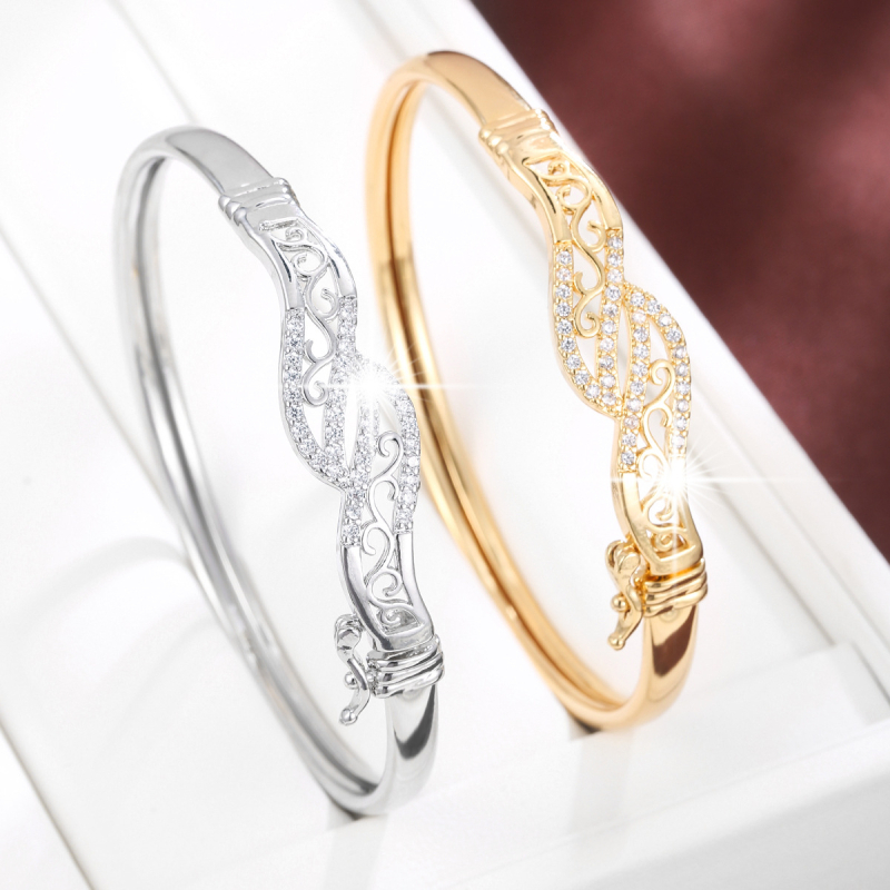 1 karkötő, határokon átnyúló, új, stílusos, divatos, kiváló temperamentum, mindenhez illő, egyszerű, mikroberakásos cirkon karkötő, fejlett érzékkel