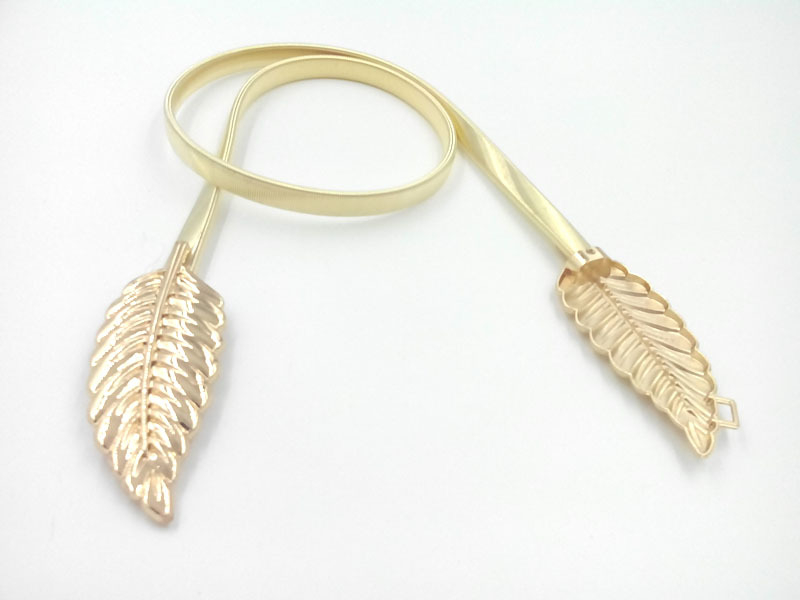 Női arany ezüst koreai levél mintás női fém derékláncos rugalmas öv őszi és téli népszerű robbanások