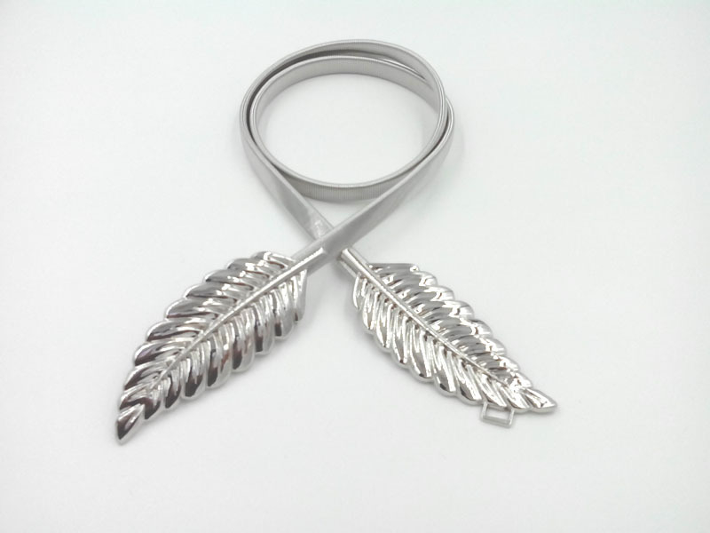 Női arany ezüst koreai levél mintás női fém derékláncos rugalmas öv őszi és téli népszerű robbanások