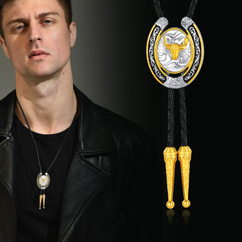 Gyári közvetlen betűs medál nyaklánc patkó alakú U alakú gallér kötél határokon átnyúló kreatív dizájn új nyakkendőlánc nagykereskedelem