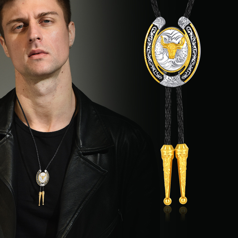 Gyári közvetlen betűs medál nyaklánc patkó alakú U alakú gallér kötél határokon átnyúló kreatív dizájn új nyakkendőlánc nagykereskedelem