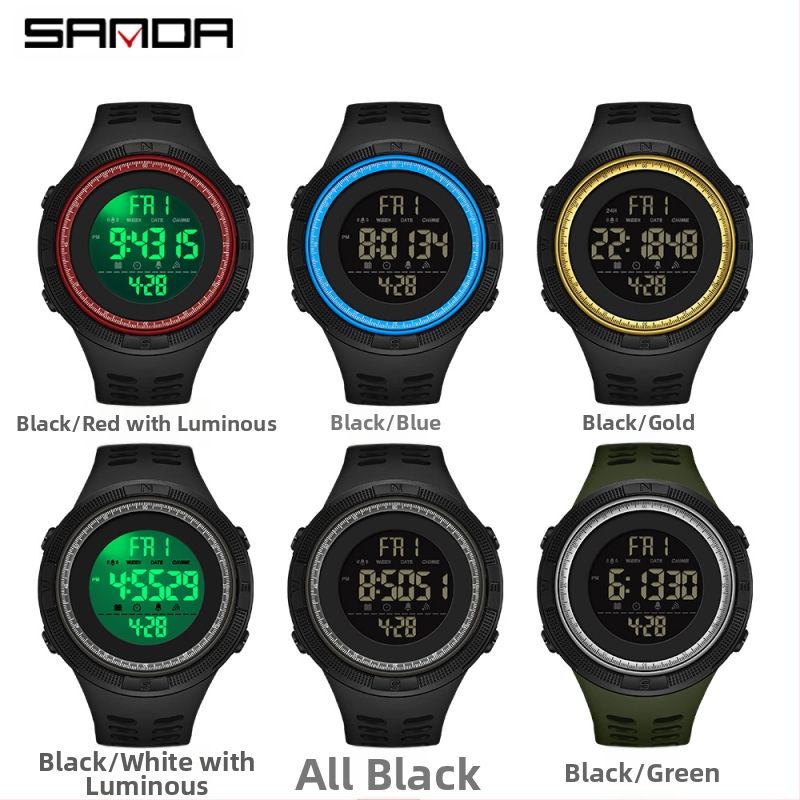 Sanda трансгранични експлозии многофункционален електронен часовник за спорт на открито водоустойчив часовник моден мъжки часовник Joker на едро