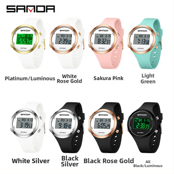 Sanda tudengikella reaalajas plahvatuste teismelise äratuskell multifunktsionaalne moodne helendav veekindel elektrooniline käekell