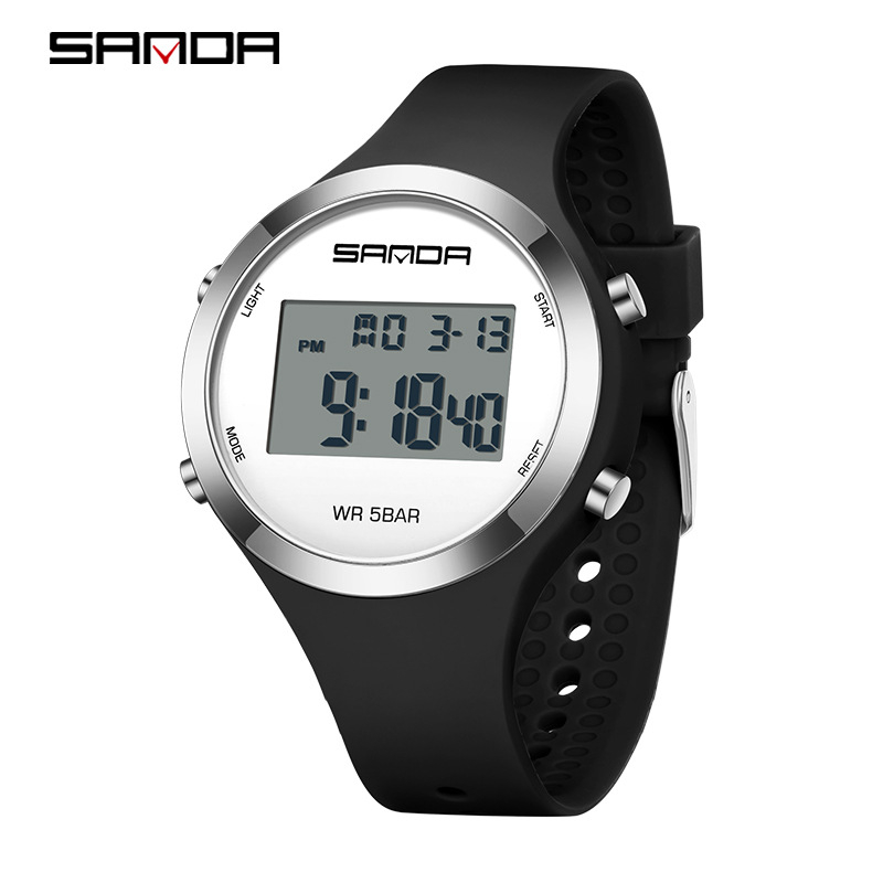 Sanda tudengikella reaalajas plahvatuste teismelise äratuskell multifunktsionaalne moodne helendav veekindel elektrooniline käekell