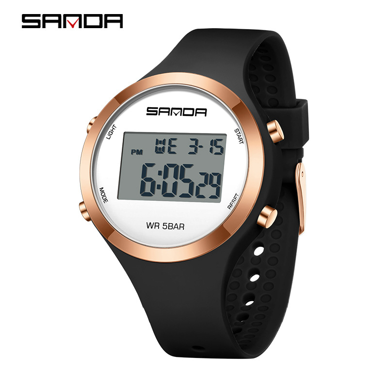 Sanda tudengikella reaalajas plahvatuste teismelise äratuskell multifunktsionaalne moodne helendav veekindel elektrooniline käekell