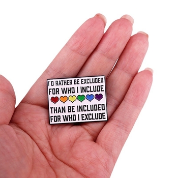 Broșă insignă cu dragoste colorată