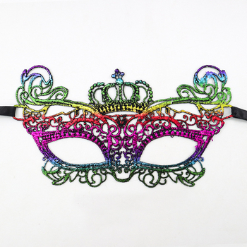 Цветна дантелена маска за маска Хелоуин Коледа Маскарад Парти изпълнение неоформени реквизити маска за очи