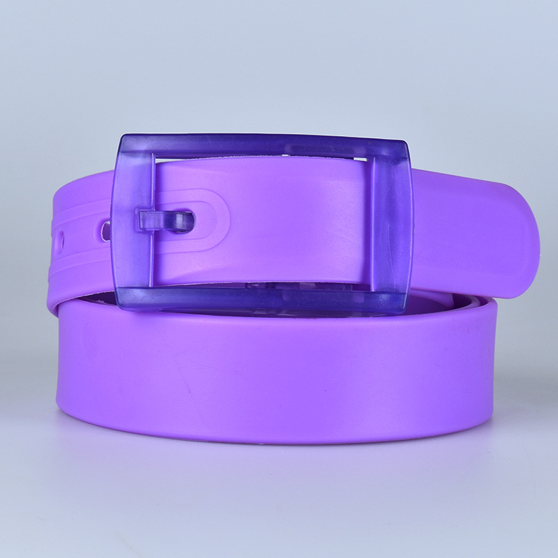Uniszex Színes Szilikon Tűcsatos Öv Cukorka Színes Fémmentes Fehér és Piros Műanyag Nadrágöv közvetlen gyári eladás