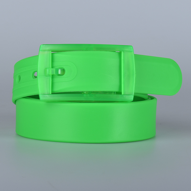 Uniszex Színes Szilikon Tűcsatos Öv Cukorka Színes Fémmentes Fehér és Piros Műanyag Nadrágöv közvetlen gyári eladás