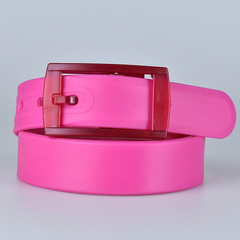 Uniszex Színes Szilikon Tűcsatos Öv Cukorka Színes Fémmentes Fehér és Piros Műanyag Nadrágöv közvetlen gyári eladás